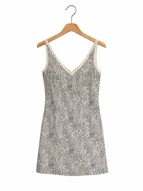 AGB Byer California Blue White Paisley V-Neck Sundress Women’s Size 6